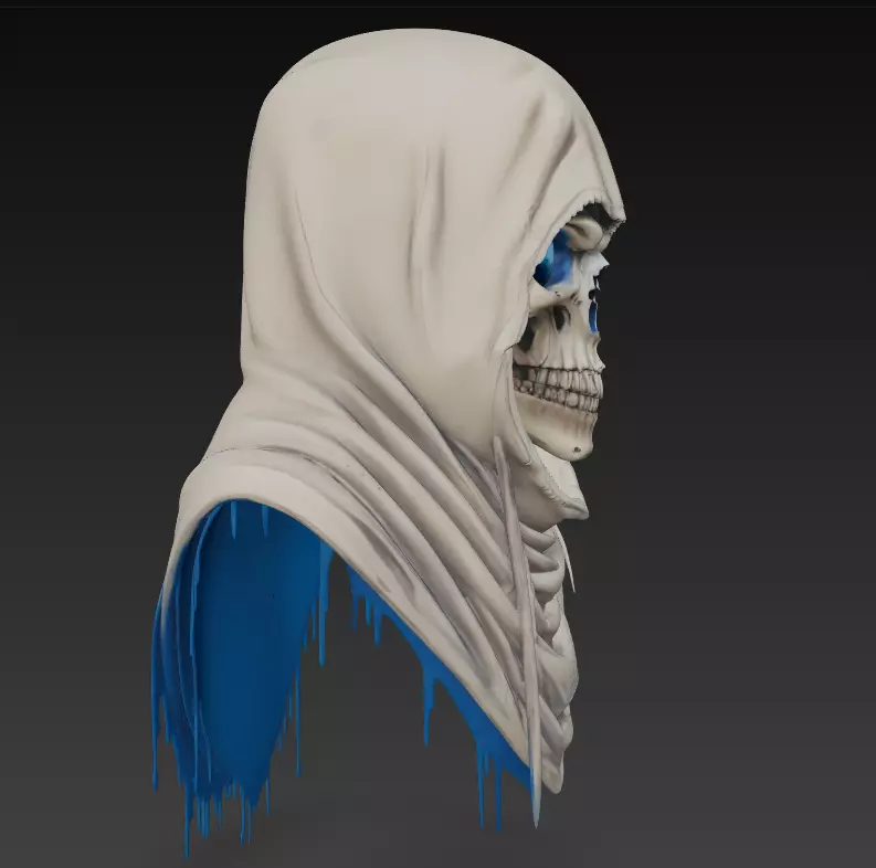 Frost Reaper - Stylized Grim Skull 3D print model_1
