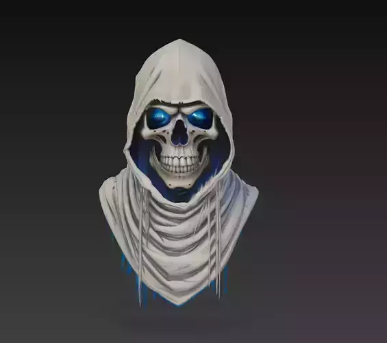 Frost Reaper - Stylized Grim Skull 3D print model Frost Reaper - Stylized Grim Skull 3D print model