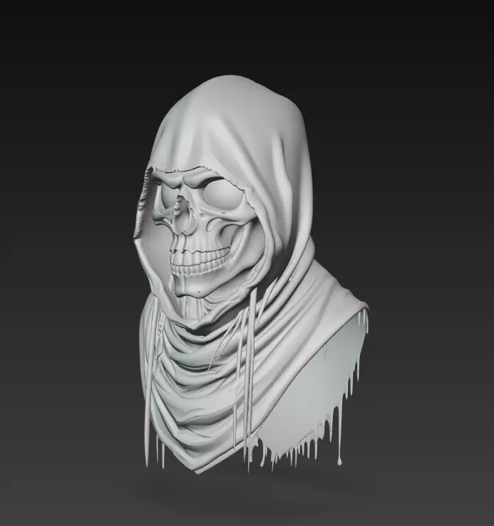 Frost Reaper - Stylized Grim Skull 3D print model_11
