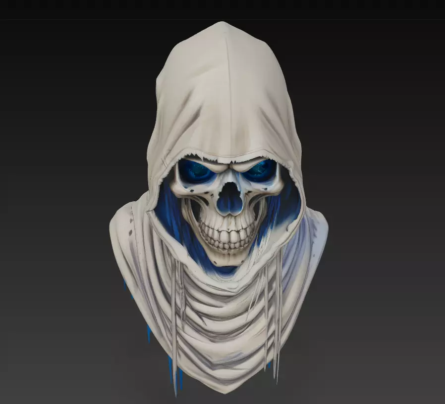 Frost Reaper - Stylized Grim Skull 3D print model_3