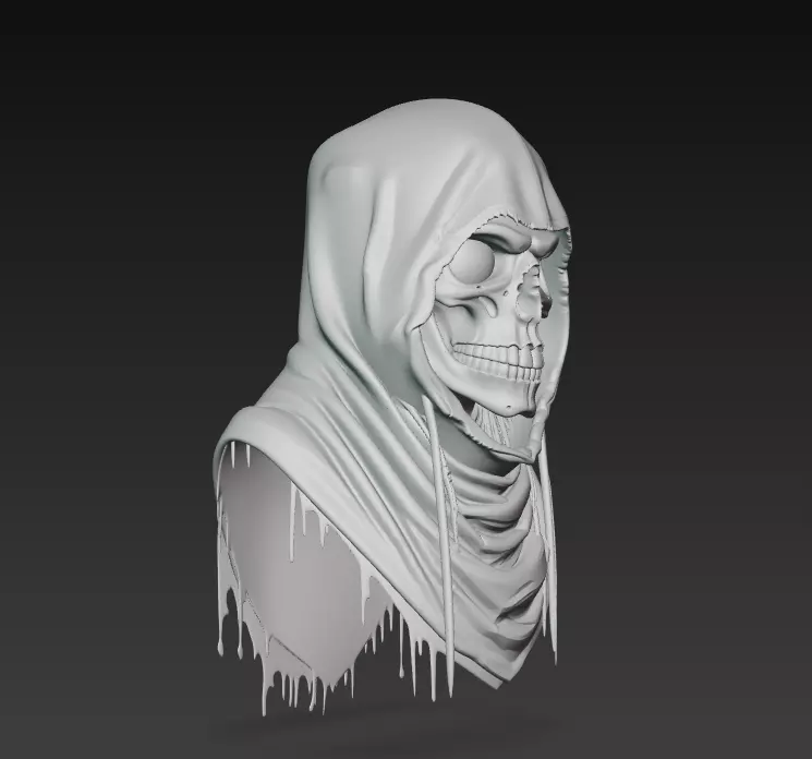 Frost Reaper - Stylized Grim Skull 3D print model_7