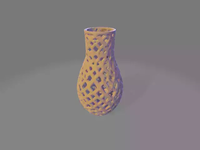Narrow top vase helix with checker grid lattice