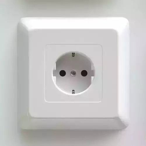 High-Poly plug socket 3D model