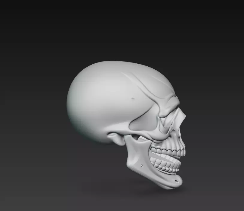 Crimson Smoker - Stylized Red Skull 3D Model 3D print model_13