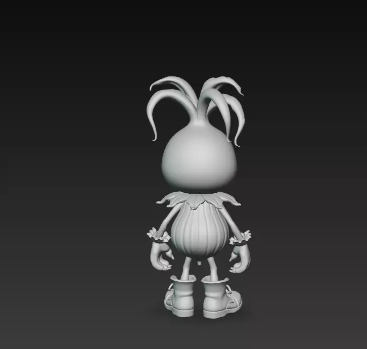 Pumpkin Sprout - Stylized Fantasy Plant Creature 3D print model_12