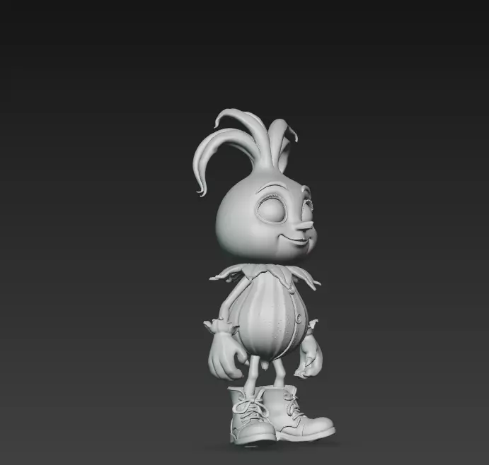 Pumpkin Sprout - Stylized Fantasy Plant Creature 3D print model_8