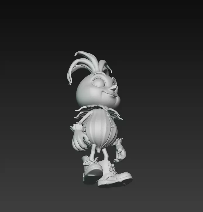 Pumpkin Sprout - Stylized Fantasy Plant Creature 3D print model_11