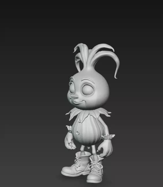 Pumpkin Sprout - Stylized Fantasy Plant Creature 3D print model_10