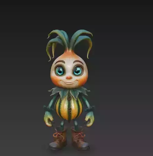 Pumpkin Sprout - Stylized Fantasy Plant Creature 3D print model