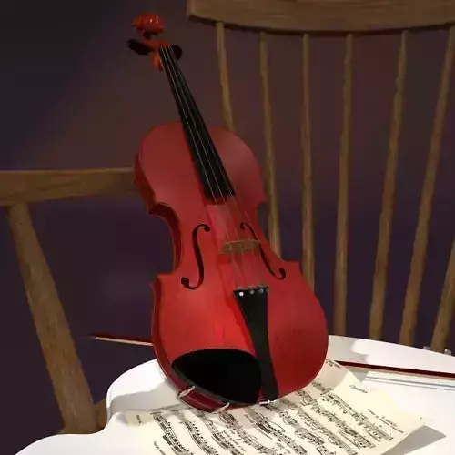 violin 3D model