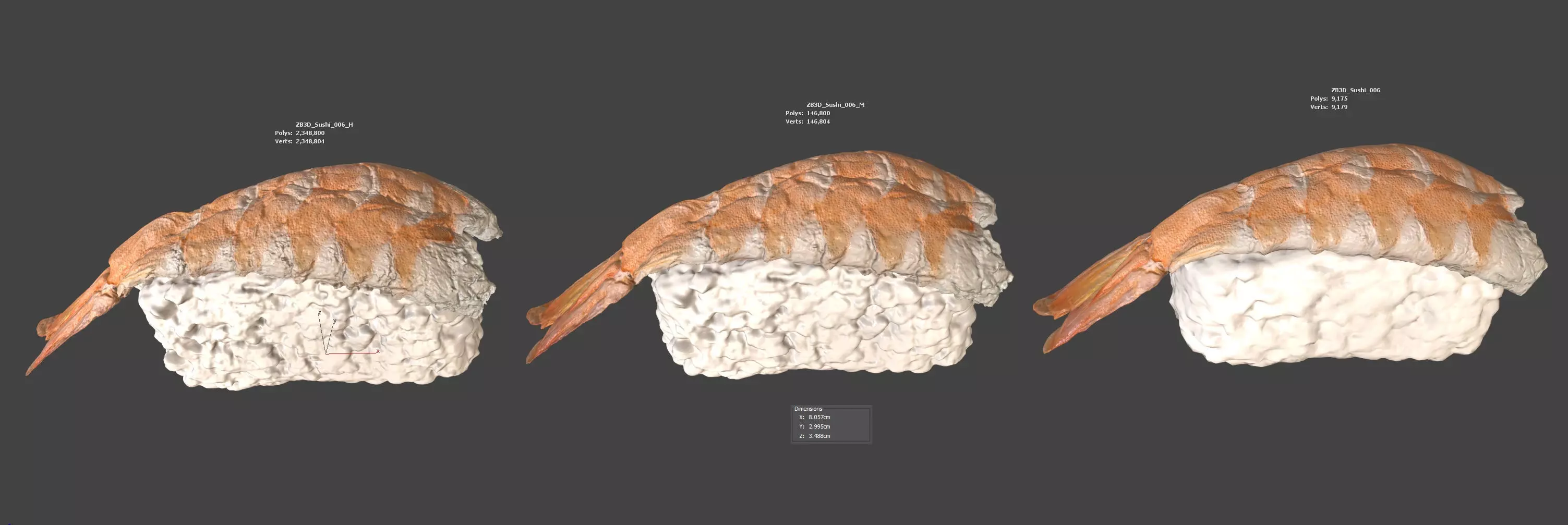 Sushi 3D model_5