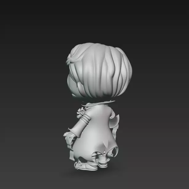 Cute Skeleton Boy - Halloween Figurine 3D Model 3D print model_11