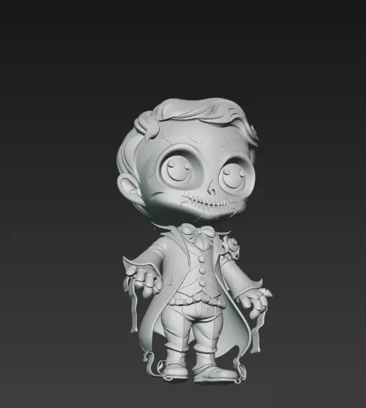 Cute Skeleton Boy - Halloween Figurine 3D Model 3D print model_9