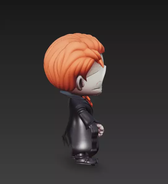 Cute Skeleton Boy - Halloween Figurine 3D Model 3D print model_5