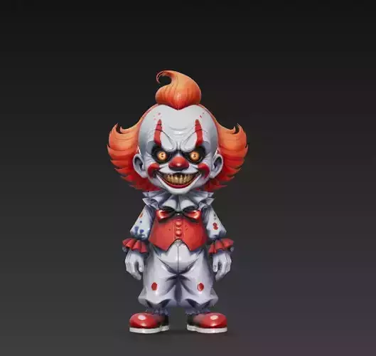 Creepy Clown - Halloween Horror 3D Model 3D print model Creepy Clown - Halloween Horror 3D Model 3D print model