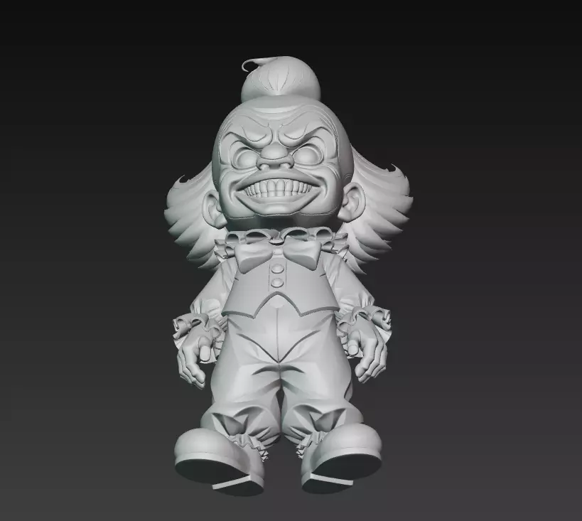 Creepy Clown - Halloween Horror 3D Model 3D print model_10