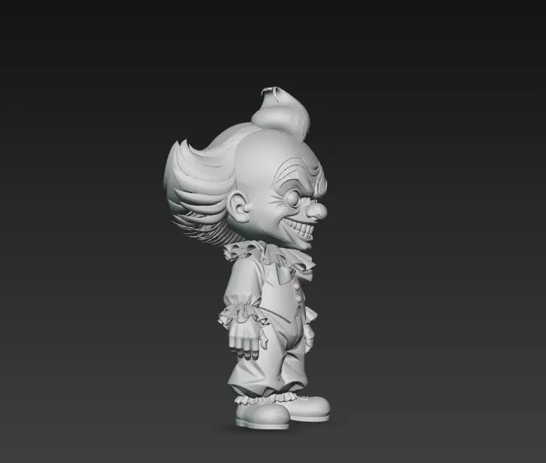 Creepy Clown - Halloween Horror 3D Model 3D print model_13