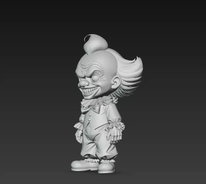 Creepy Clown - Halloween Horror 3D Model 3D print model_11