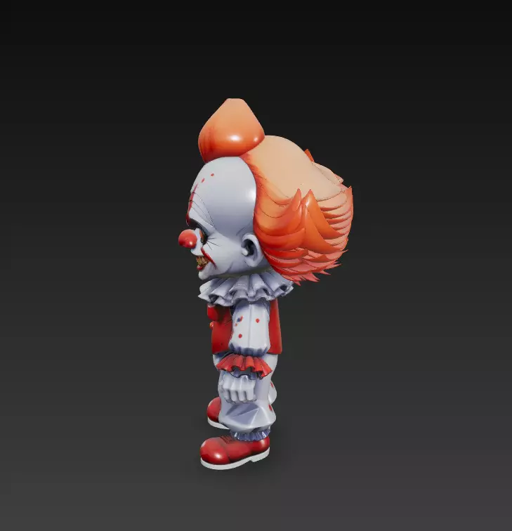 Creepy Clown - Halloween Horror 3D Model 3D print model_2