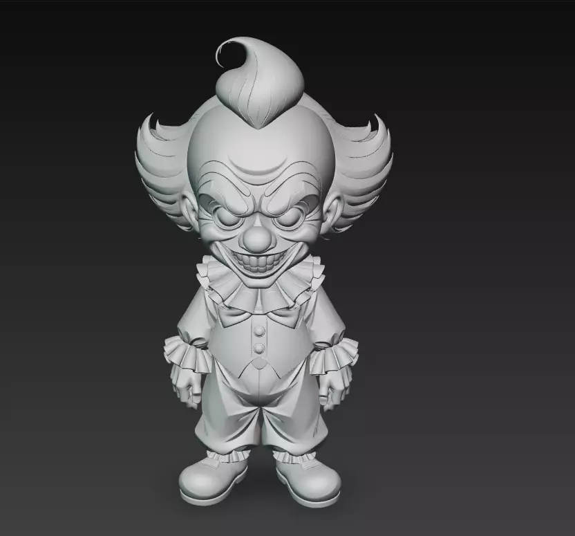 Creepy Clown - Halloween Horror 3D Model 3D print model_7