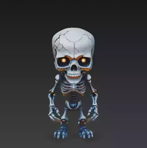Tiny Skeleton - Halloween Undead 3D Model 3D print model