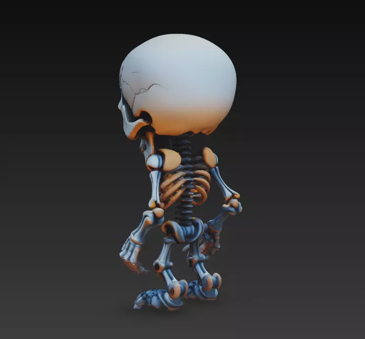 Tiny Skeleton - Halloween Undead 3D Model 3D print model_5