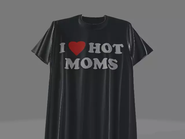 I love hot moms t shirt 3D print model_3
