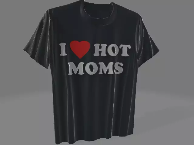 I love hot moms t shirt 3D print model_2