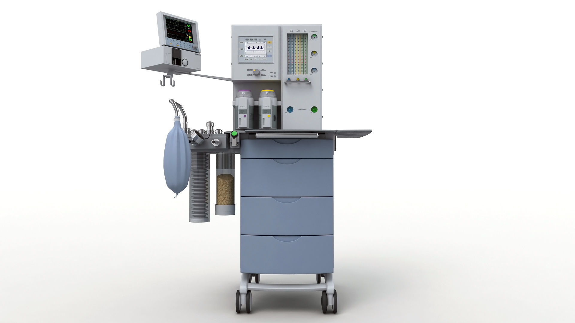 Medical Anesthesia Machine 3D model | CGTrader