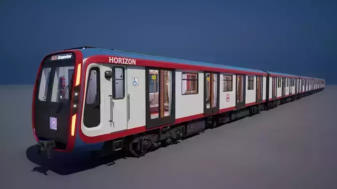 Subway Train - Horizon Low-poly 3D model
