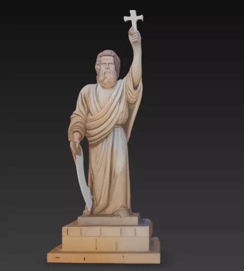 Saint Elias Statue 3D Print Model 3D print model_2