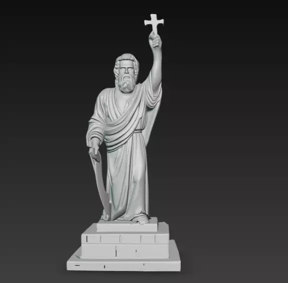 Saint Elias Statue 3D Print Model 3D print model_0