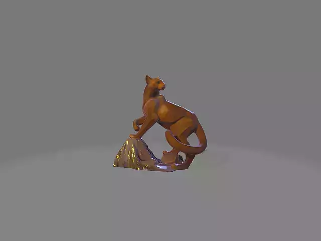 2 wild cat figure 3D print model 2 wild cat figure 3D print model