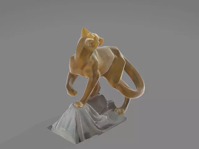 2 wild cat figure 3D print model_5