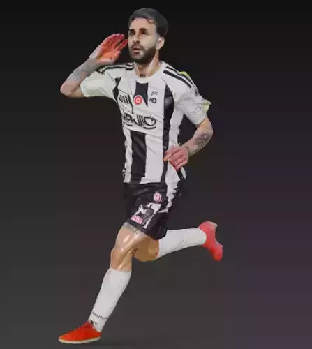 Soccer Player Action Pose 3D Print Model 3D print model