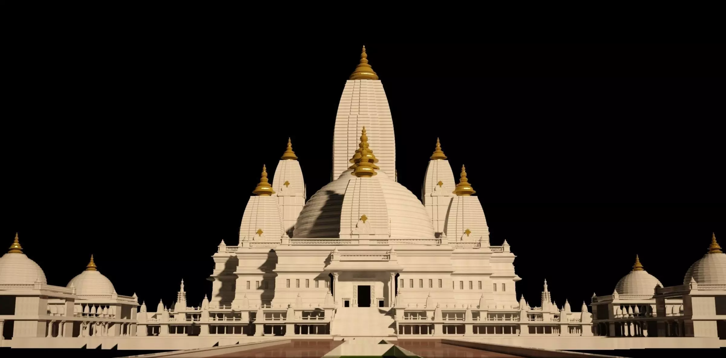 Temple Hindu Indian 3D model_0