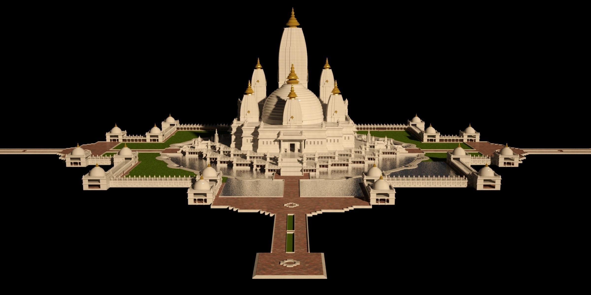 Temple Hindu Indian 3D model_1