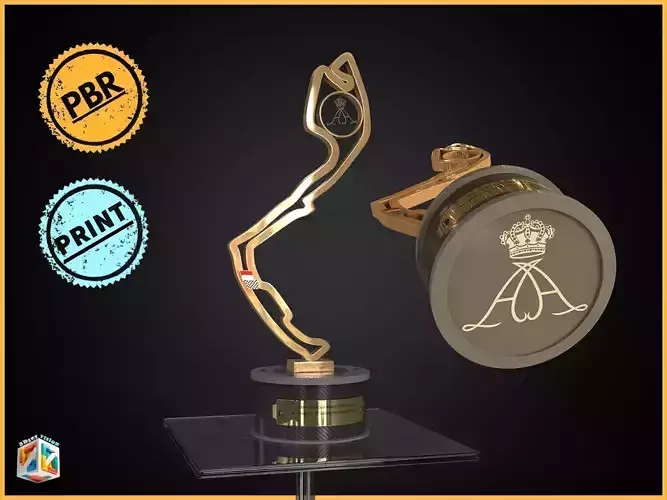 Formula 1 Monaco GP Award Trophy - Cinematic - 3D print