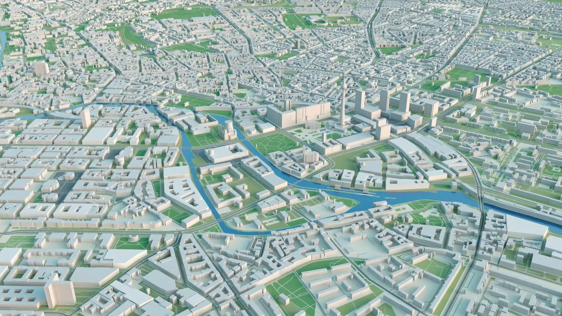 Berlin City in Germany 3D model_2