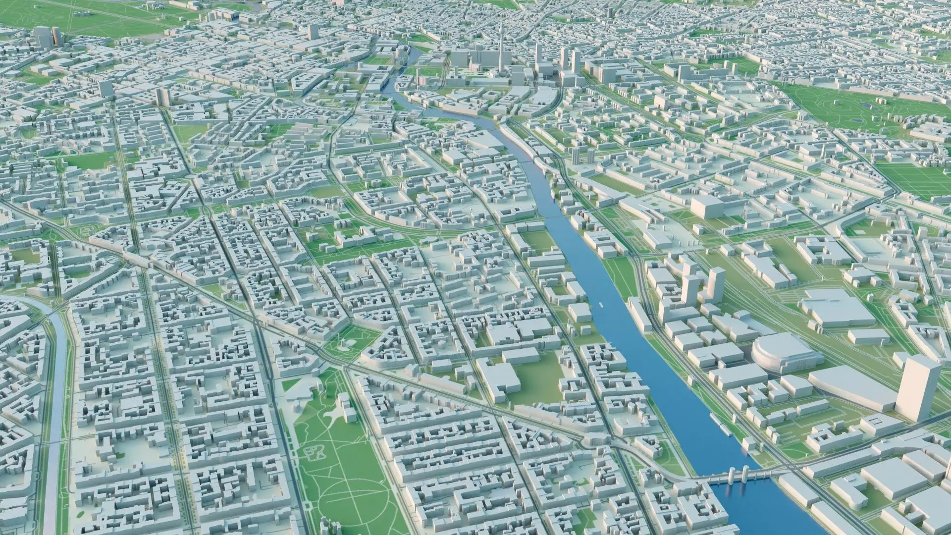 Berlin City in Germany 3D model_4