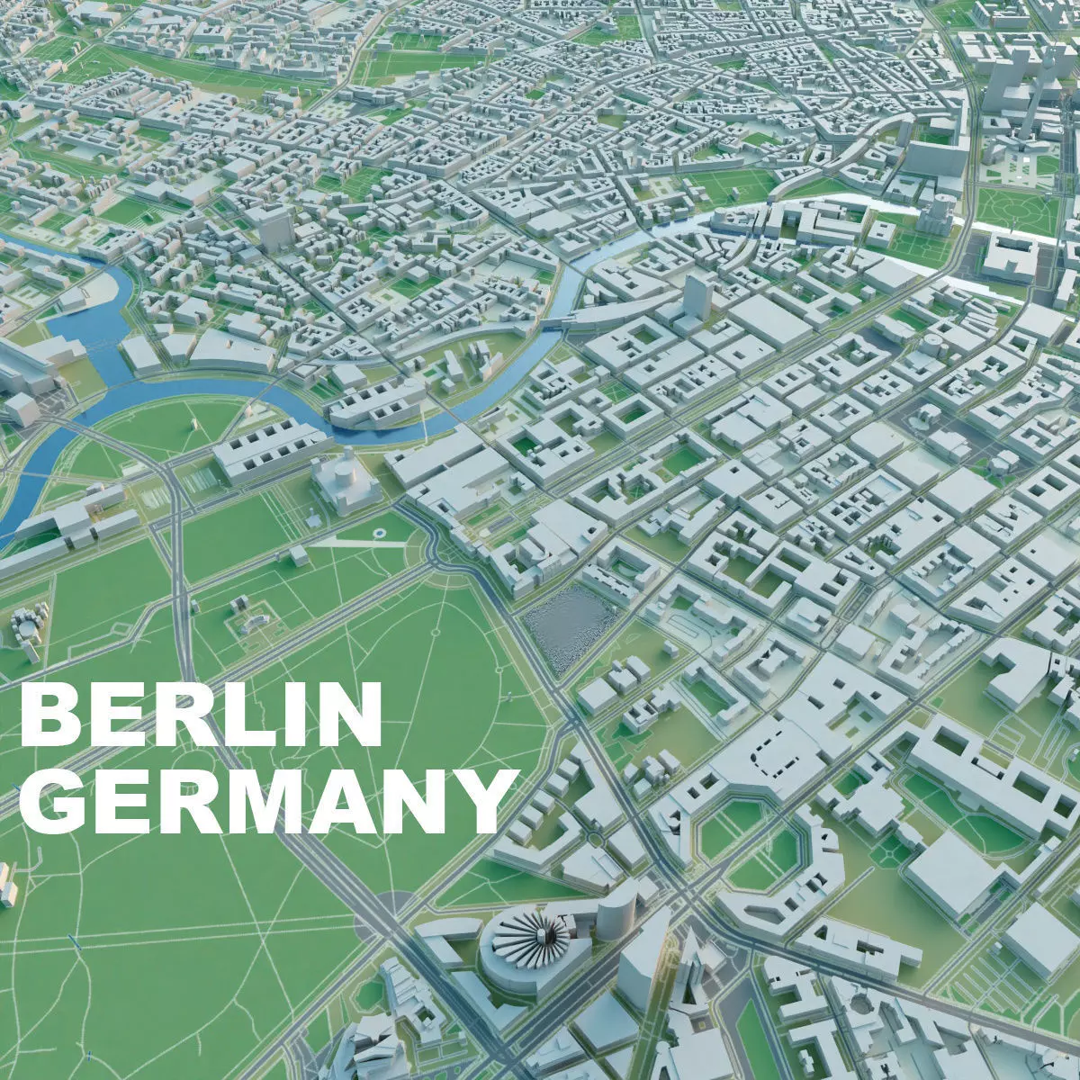 Berlin City in Germany 3D model_0