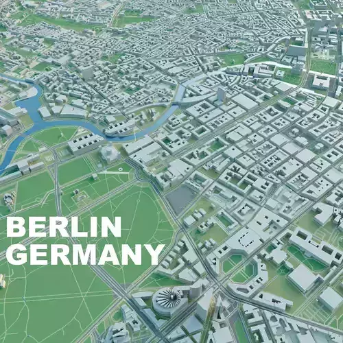 Berlin City in Germany 3D model