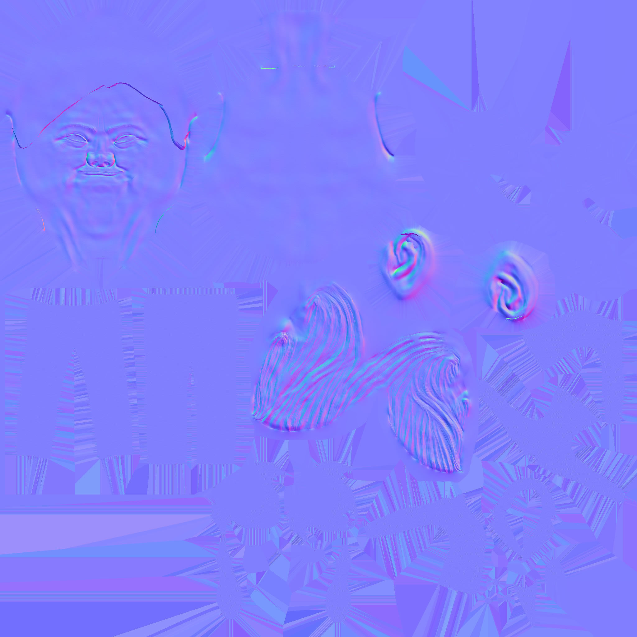 Hilary Clinton 3D caricature rigged low poly Low-poly 3D model_21