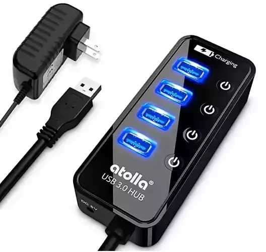 multi-socket usb hub VR  AR  low-poly 3d model