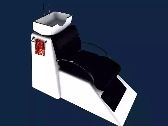Barber shop shampoo chair 3D print model
