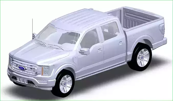 Ford F-150 XLT 2021 3D printed car model 3D print model