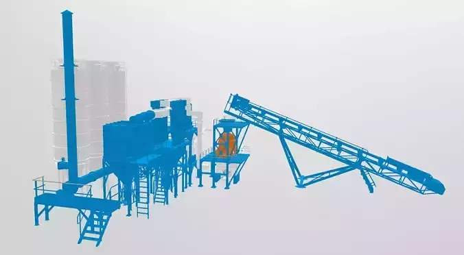 Assembly line factory Factory assembly line automatic transfer 3D print model