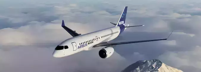 Airbus A220 3D printed airplane model 3D print model