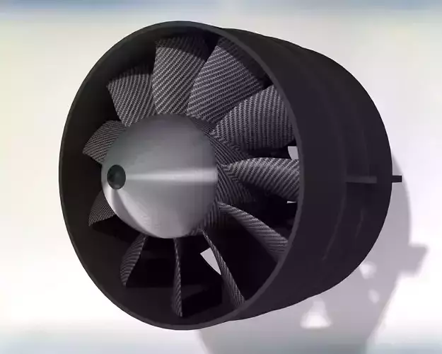 90mm airplane 11-blade turbine engine