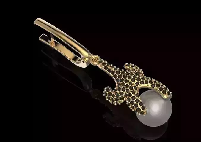 Earring STAR 3D print model